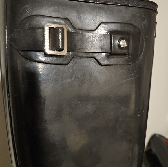 HUNTER Tall Boots Black Gloss Rubber Rain 1956 - Picture 6 of 8